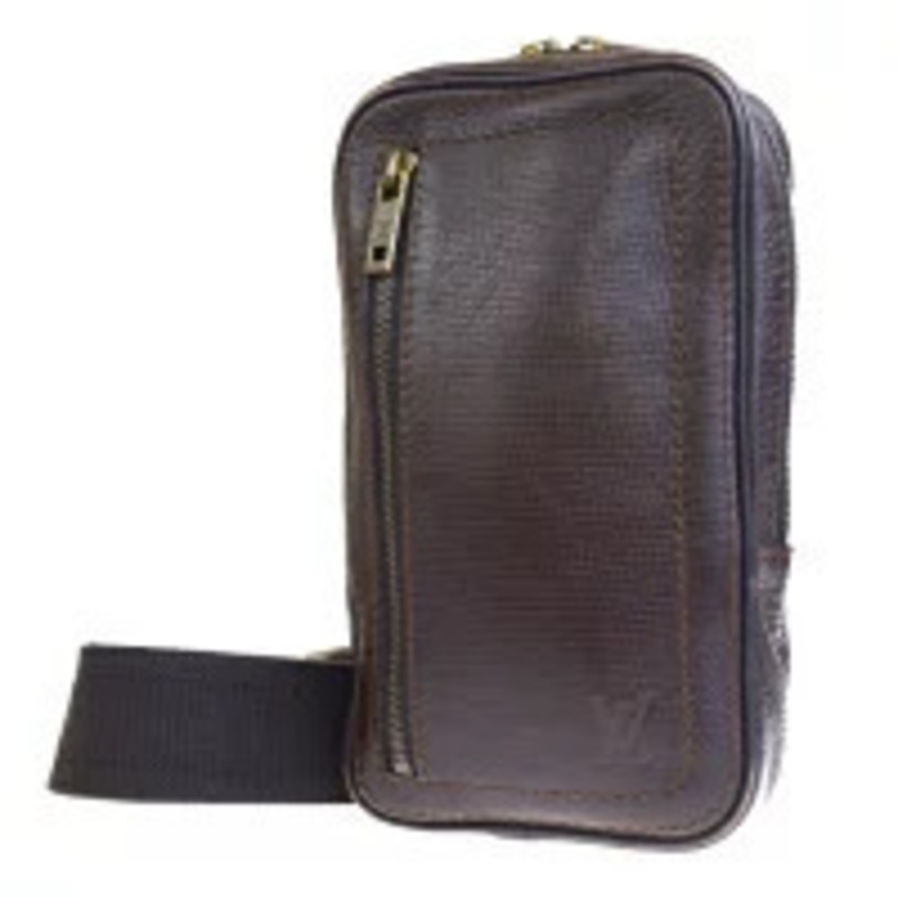 Louis Vuitton Body Crossbody Bag Utah Cafe Leather Brown